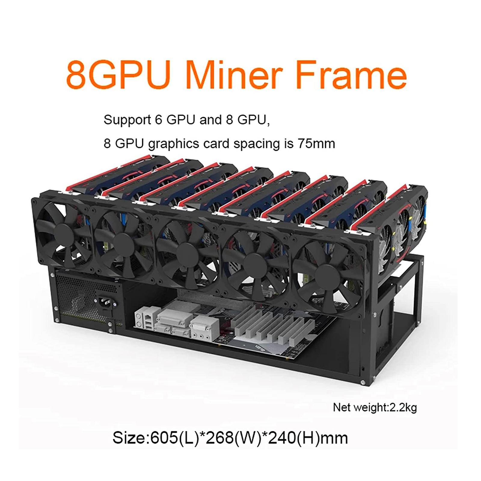 Gpu Mining Rig Frame 8 Gpu - Suporte de Placa Gráfica Open Frame
