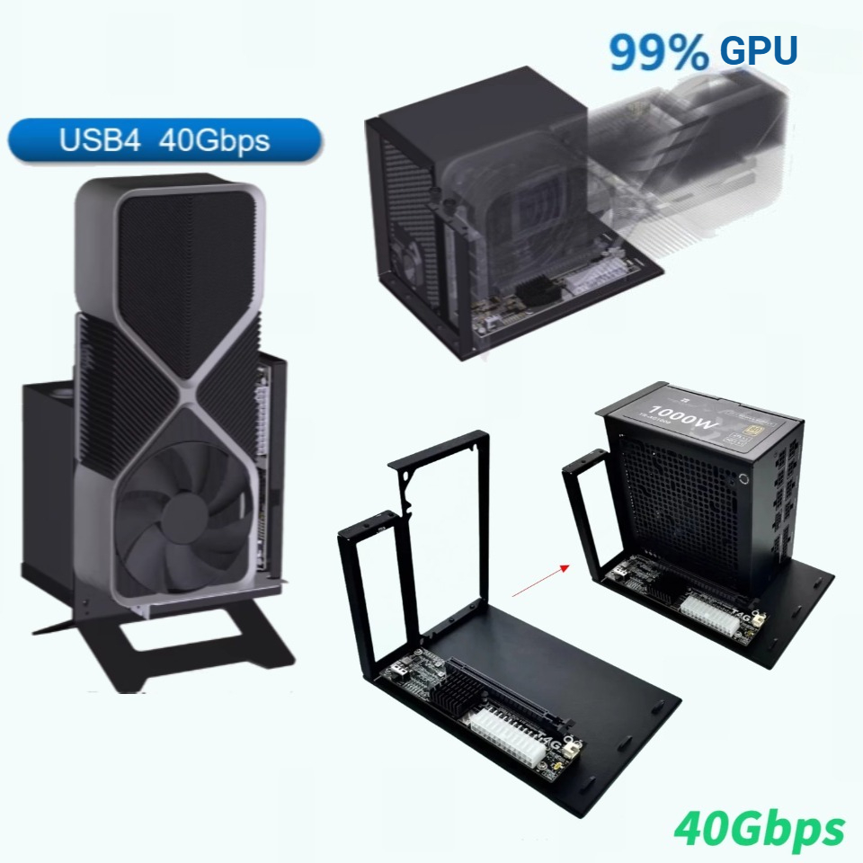 Gpu External Dock Egpu Thunderbolt 4 - Adaptador egpu externo ut4g, suporte usb4