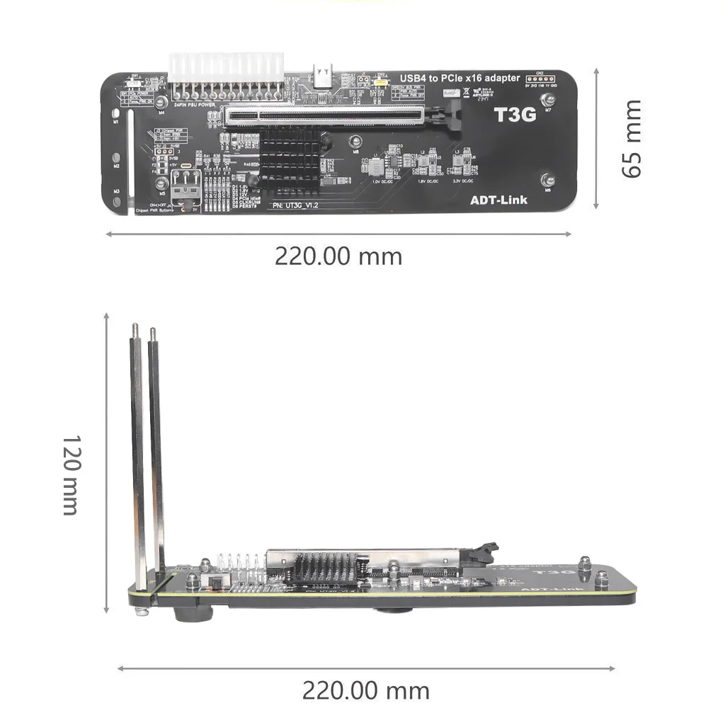 ADT UT3G para NUC ITX STX Note - Gpu External Dock Egpu Thunderbolt 4 avaliação e preço