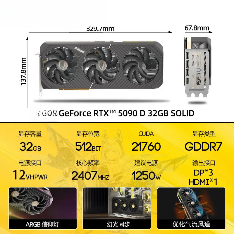 GeForce RTX 5090 D 32GB SOLID  - Rtx 5090 32Gb avaliação e preço