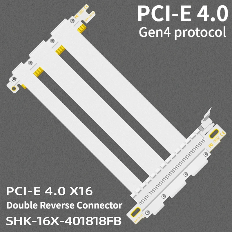 Novo Cabo Conector Duplo Rever - Itx Gpu Riser Pcie 4.0 16X avaliação e preço