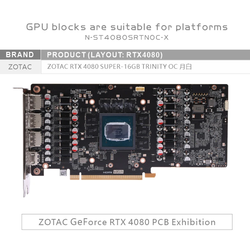 Bloco de GPU Bykski N-ST4080SR - Rtx 4080 Super 16Gb avaliação e preço
