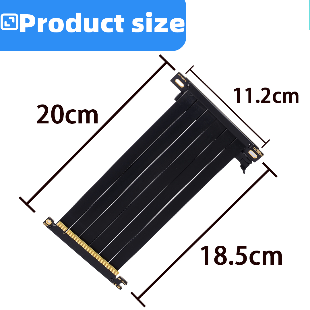 Cabo Riser PCIE 3.0 X16 Duplo  - Pcie 5.0 Gpu Riser Cable avaliação e preço