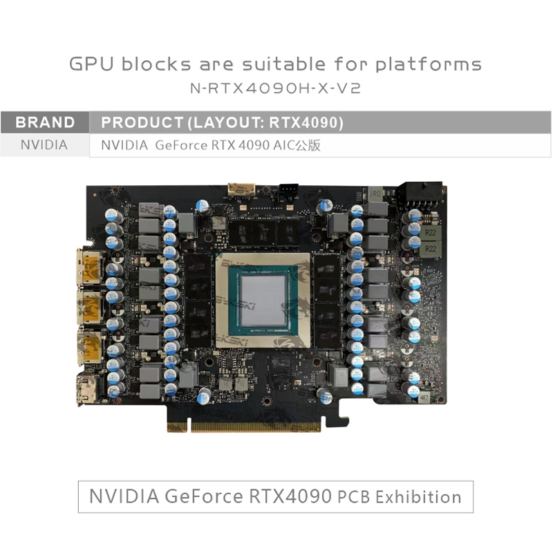 Bloco de GPU Bykski para NVIDI - Rtx 4090 Water Block avaliação e preço