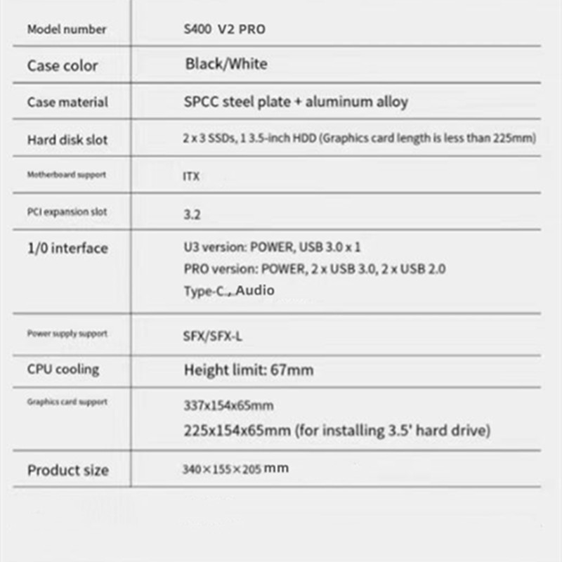 Gabinete de Computador S400 V2 - Itx Gpu Riser Pcie 4.0 16X avaliação e preço