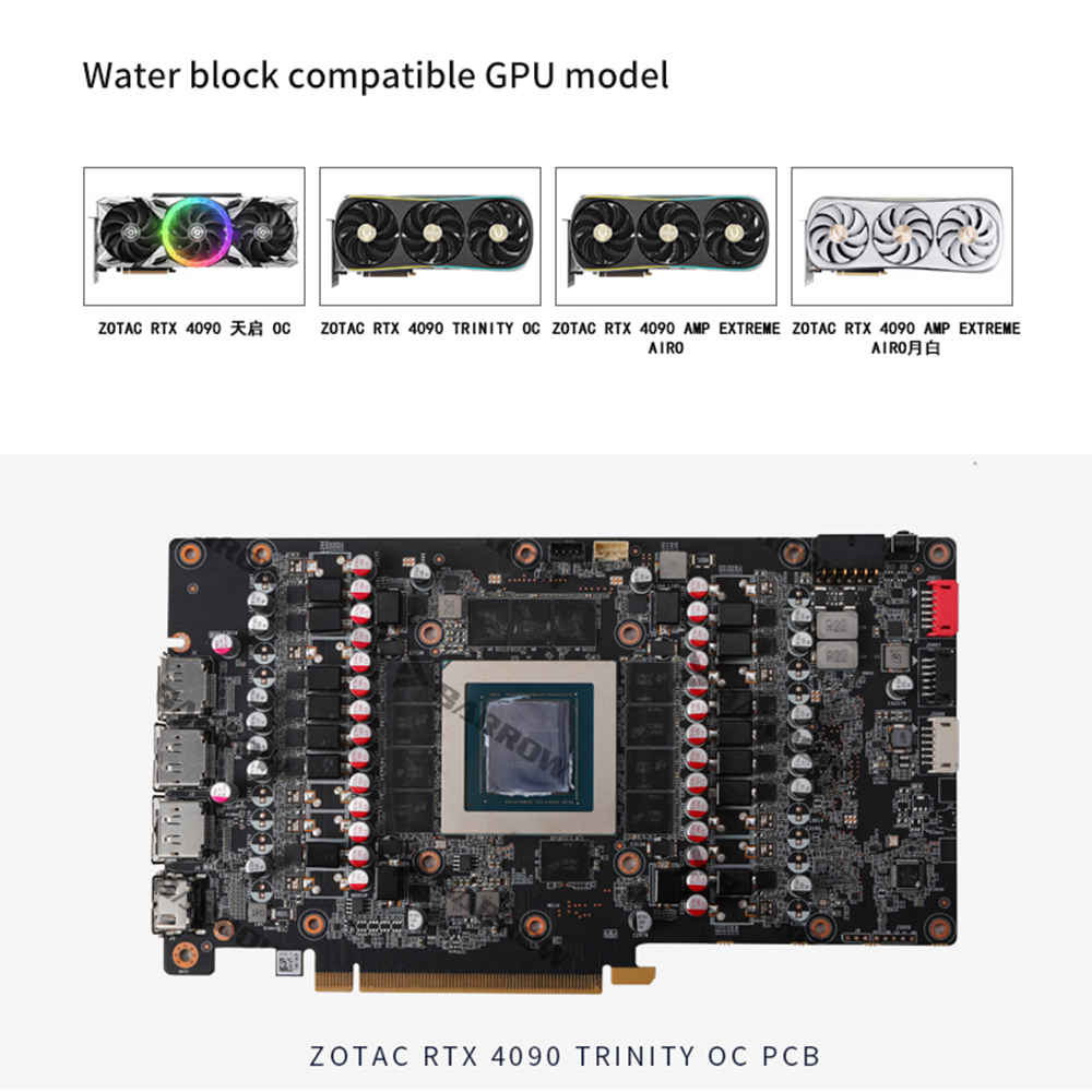 Bloco de água BARROW para ZOTA - Rtx 4090 Water Block avaliação e preço